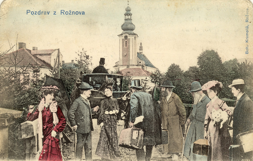 Historické foto - lázeňští hostě v 19. století